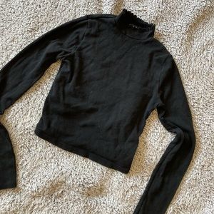 Brandy Melville cropped black turtleneck